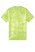 Port & Company PC145 Mens Crystal Tie-Dye Short Sleeve Crewneck T-Shirt Lemon Lime Green Flat Front