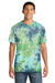 Port & Company PC145 Mens Crystal Tie-Dye Short Sleeve Crewneck T-Shirt Planet Earth Model Front