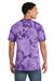 Port & Company PC145 Mens Crystal Tie-Dye Short Sleeve Crewneck T-Shirt Purple Model Back