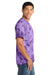 Port & Company PC145 Mens Crystal Tie-Dye Short Sleeve Crewneck T-Shirt Purple Model Side