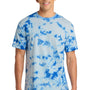 Port & Company Mens Crystal Tie-Dye Short Sleeve Crewneck T-Shirt - True Royal Blue