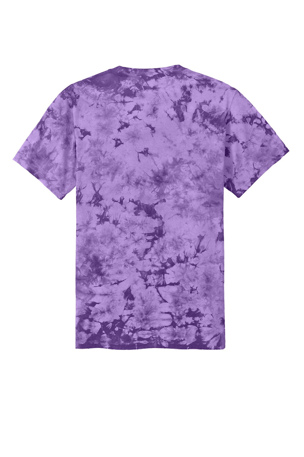 Port & Company PC145 Mens Crystal Tie-Dye Short Sleeve Crewneck T-Shirt Purple Flat Back