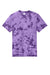 Port & Company PC145 Mens Crystal Tie-Dye Short Sleeve Crewneck T-Shirt Purple Flat Front