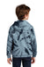 Port & Company PC146Y Youth Tie-Dye Fleece Hooded Sweatshirt Hoodie w/ Pouch Pocket Black Model Back
