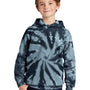 Port & Company Youth Tie-Dye Fleece Hooded Sweatshirt Hoodie w/ Pouch Pocket - Black