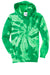 Port & Company PC146Y Youth Tie-Dye Fleece Hooded Sweatshirt Hoodie w/ Pouch Pocket Kelly Green Flat Front