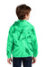 Port & Company PC146Y Youth Tie-Dye Fleece Hooded Sweatshirt Hoodie w/ Pouch Pocket Kelly Green Model Back