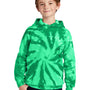 Port & Company Youth Tie-Dye Fleece Hooded Sweatshirt Hoodie w/ Pouch Pocket - Kelly Green