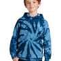 Port & Company Youth Tie-Dye Fleece Hooded Sweatshirt Hoodie w/ Pouch Pocket - Navy Blue