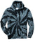 Port & Company PC146 Mens Tie-Dye Fleece Hooded Sweatshirt Hoodie w/ Pouch Pocket Black Flat Front