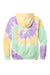 Port & Company PC146 Mens Tie-Dye Fleece Hooded Sweatshirt Hoodie w/ Pouch Pocket Mint Rainbow Flat Back