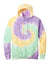 Port & Company PC146 Mens Tie-Dye Fleece Hooded Sweatshirt Hoodie w/ Pouch Pocket Mint Rainbow Flat Front