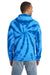 Port & Company PC146 Mens Tie-Dye Fleece Hooded Sweatshirt Hoodie w/ Pouch Pocket Royal Blue Model Back