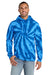 Port & Company PC146 Mens Tie-Dye Fleece Hooded Sweatshirt Hoodie w/ Pouch Pocket Royal Blue Model Front