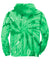 Port & Company PC146 Mens Tie-Dye Fleece Hooded Sweatshirt Hoodie w/ Pouch Pocket Kelly Green Flat Back
