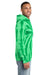 Port & Company PC146 Mens Tie-Dye Fleece Hooded Sweatshirt Hoodie w/ Pouch Pocket Kelly Green Model Side