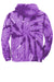 Port & Company PC146 Mens Tie-Dye Fleece Hooded Sweatshirt Hoodie w/ Pouch Pocket Purple Flat Back