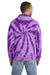 Port & Company PC146 Mens Tie-Dye Fleece Hooded Sweatshirt Hoodie w/ Pouch Pocket Purple Model Back