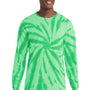 Port & Company Mens Tie-Dye Long Sleeve Crewneck T-Shirt - Kelly Green
