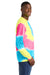 Port & Company PC147LS Mens Tie-Dye Long Sleeve Crewneck T-Shirt Neon Rainbow Model Side