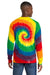 Port & Company PC147LS Mens Tie-Dye Long Sleeve Crewneck T-Shirt Rainbow Model Back