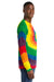 Port & Company PC147LS Mens Tie-Dye Long Sleeve Crewneck T-Shirt Rainbow Model Side