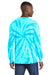 Port & Company PC147LS Mens Tie-Dye Long Sleeve Crewneck T-Shirt Turquoise Blue Model Back