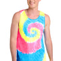 Port & Company Mens Tie-Dye Tank Top - Neon Rainbow