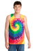 Port & Company PC147TT Mens Tie-Dye Tank Top Rainbow Model Front