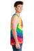 Port & Company PC147TT Mens Tie-Dye Tank Top Rainbow Model Side
