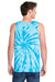 Port & Company PC147TT Mens Tie-Dye Tank Top Turquoise Blue Model Back