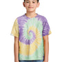 Port & Company Youth Tie-Dye Short Sleeve Crewneck T-Shirt - Mint Rainbow