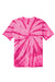 Port & Company PC147Y Youth Tie-Dye Short Sleeve Crewneck T-Shirt Pink Flat Back
