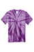 Port & Company PC147Y Youth Tie-Dye Short Sleeve Crewneck T-Shirt Purple Flat Front
