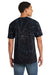 Port & Company PC147 Mens Tie-Dye Short Sleeve Crewneck T-Shirt Black Galaxy Spiral Model Back