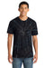 Port & Company PC147 Mens Tie-Dye Short Sleeve Crewneck T-Shirt Black Galaxy Spiral Model Front