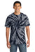 Port & Company PC147 Mens Tie-Dye Short Sleeve Crewneck T-Shirt Black Model Front