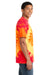 Port & Company PC147 Mens Tie-Dye Short Sleeve Crewneck T-Shirt Blaze Rainbow Model Side