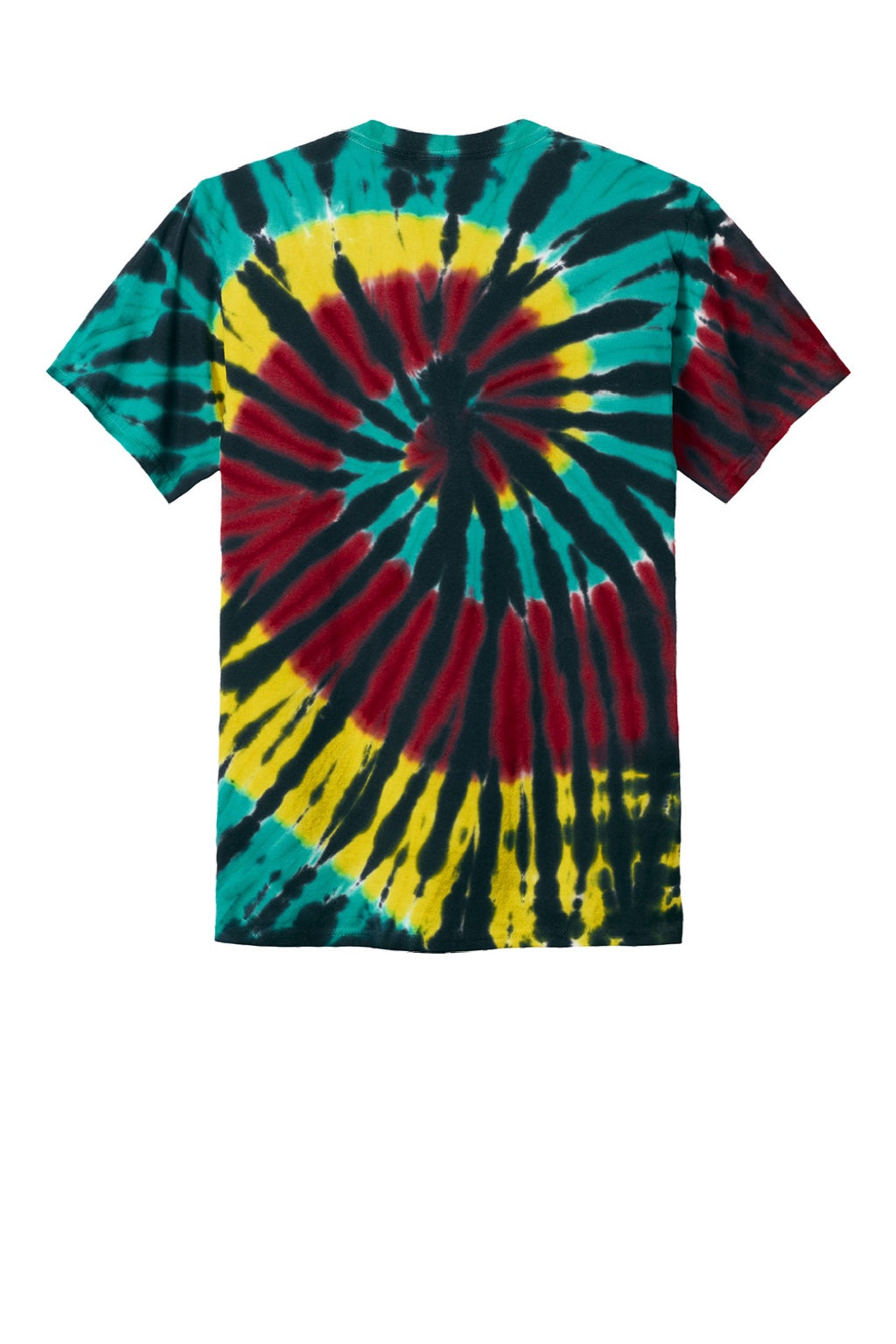 Port & Company PC147 Mens Tie-Dye Short Sleeve Crewneck T-Shirt Island Spiral Flat Back