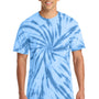 Port & Company Mens Tie-Dye Short Sleeve Crewneck T-Shirt - Light Blue