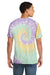 Port & Company PC147 Mens Tie-Dye Short Sleeve Crewneck T-Shirt Mint Rainbow Model Back