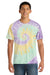 Port & Company PC147 Mens Tie-Dye Short Sleeve Crewneck T-Shirt Mint Rainbow Model Front