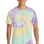 Port & Company Mens Tie-Dye Short Sleeve Crewneck T-Shirt - Mint Rainbow