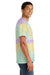 Port & Company PC147 Mens Tie-Dye Short Sleeve Crewneck T-Shirt Mint Rainbow Model Side