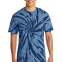 Port & Company Mens Tie-Dye Short Sleeve Crewneck T-Shirt - Navy Blue