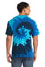Port & Company PC147 Mens Tie-Dye Short Sleeve Crewneck T-Shirt Ocean Rainbow Model Back