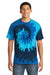 Port & Company PC147 Mens Tie-Dye Short Sleeve Crewneck T-Shirt Ocean Rainbow Model Front