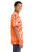 Port & Company PC147 Mens Tie-Dye Short Sleeve Crewneck T-Shirt Orange Model Side