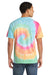 Port & Company PC147 Mens Tie-Dye Short Sleeve Crewneck T-Shirt Pastel Rainbow Model Back
