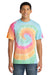 Port & Company PC147 Mens Tie-Dye Short Sleeve Crewneck T-Shirt Pastel Rainbow Model Front